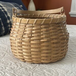 Handcrafted Tan Woven Basket